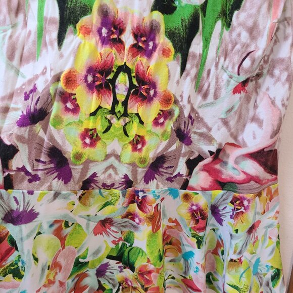 Prabal Gurang Rainbow Kaleidoscope Tshirt Ruffle Dress - Picture 10 of 11